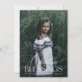 Elegante Script Weihnachts-Weihnachtskarte Einladung