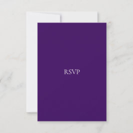 Elegante Script-White & Lila RSVP-Karte RSVP Karte