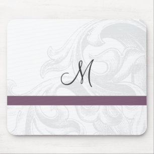 Elegante Scroll Monogram Mousepads