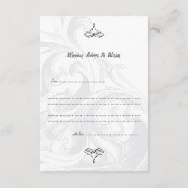 Elegante Scroll Wedding Advice Cards Hinweiskarte