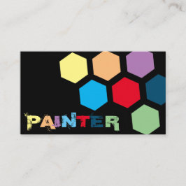 Elegante sechseckige Regenbogenfarben Visitenkarte