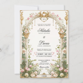 Elegante Secret Garden Arch Wedding Einladung