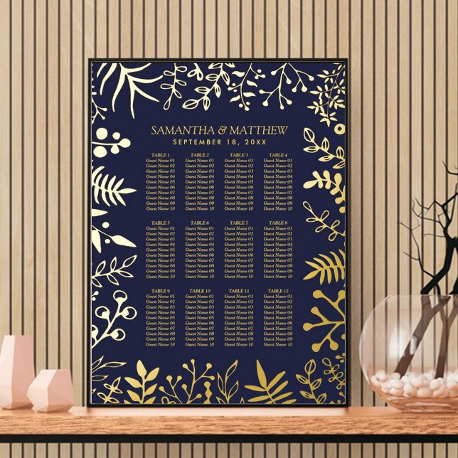 Elegante Seekarte für Hochzeiten von Marinestreitk Foliendrucke (Von Creator hochgeladen)