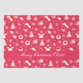 Elegante Seen & Garten: | Rotes Weihnachtsfest Seidenpapier