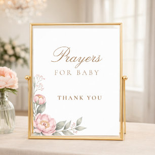 Elegante Segenswünsche für Baby bei der Babyparty  Poster