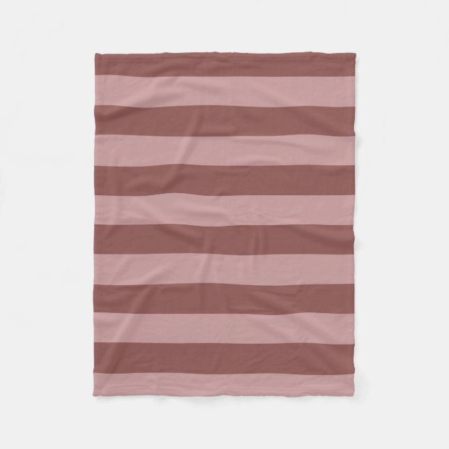 Elegante Seide-Rose und glänzend rosa Streifenmust Fleecedecke (Vorderseite)