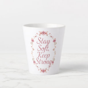 Elegante Selbstliebe und Resilienz Aussage Milchtasse