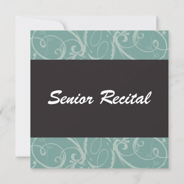 Elegante Senior Erwägungsgrund Einladung (Vorderseite)