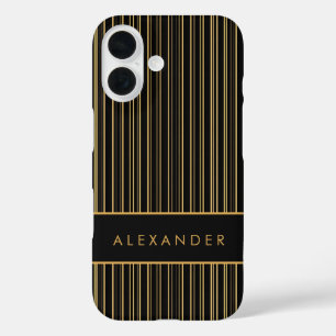 Elegante senkrechte Streifen iPhone 16 Hülle