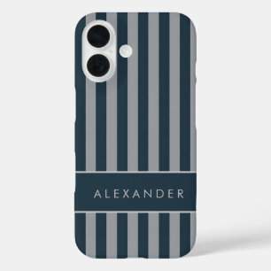 Elegante senkrechte Streifen iPhone 16 Hülle