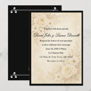 Elegante Sepia Einladung
