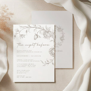 Elegante Sepia Hochzeitsnacht Vor Der Probehochzei Einladung