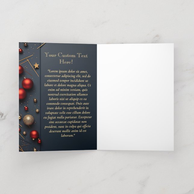 Élégante série de cartes de Noël (Couchage intérieur)