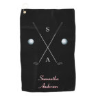 Élégante serviette de golf noire ⛳ Clubs élégants