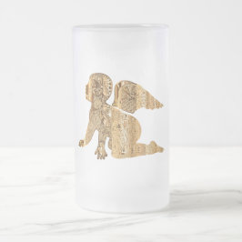 Elegante Shiny Golden Angel Himmlisch White Mattglas Bierglas