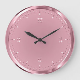 Elegante Shiny Rosegold Acrylmauer-Uhr Große Wanduhr