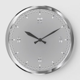 Elegante Shiny Silver Acrylic Wall Clock Große Wanduhr