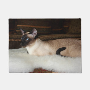 Elegante siamesische Katze Fußmatte