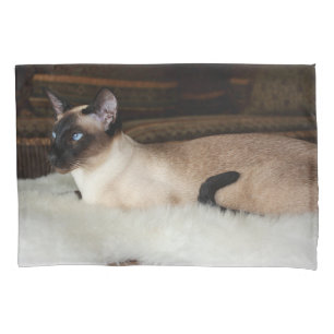 Elegante siamesische Katze Kissenbezug