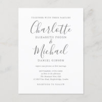 Elegante Signature Script-Hochzeit