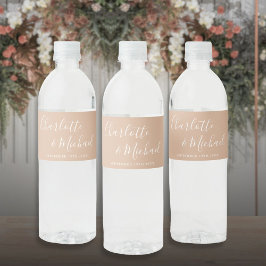 Elegante Signature Script Tan Taupe Hochzeit