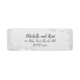 Elegante Silber-Blätter für das Hochzeitrücksendez
