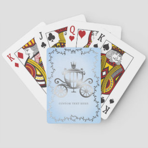 Elegante Silber-Kutsche Blaue Geschichte-Buch Köni Spielkarten
