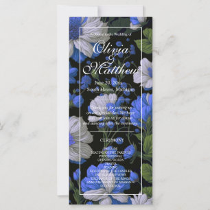 Elegante silberblaue, elegante Retrofloralen