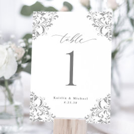Elegante Silbergraue Hochzeitskarten für die 12x18 Einladung