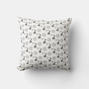 Elegante silberne Tupfen Kissen