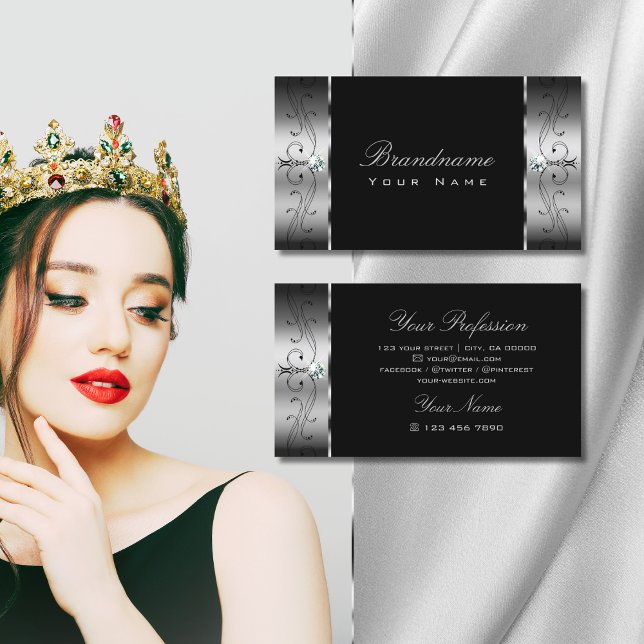 Elegante Silberschmuck Visitenkarte (Von Creator hochgeladen)