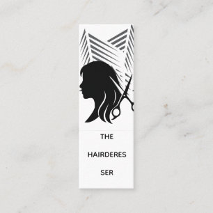 Elegante Silhouette Business Card Mini Visitenkarte