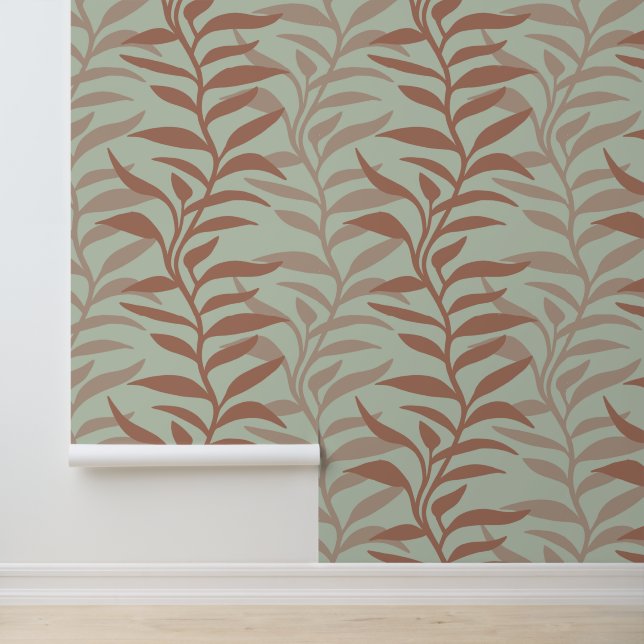 Elegante Silhouette in Flow XL Mocha Mousse Tapete (Anwendung)