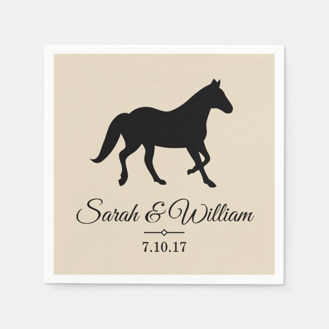 Elegante Silhouette | PERSONALISIERT Serviette (Vorderseite)