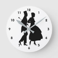 Elegante Silhouetten von Mann und Frau