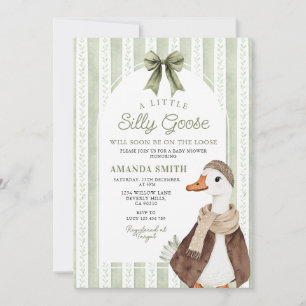 Elegante Silly Goose Farm Baby Shower Floral Einladung