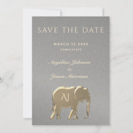 Elegante Silver and Gold Wedding Save The Date