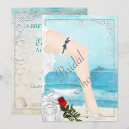 Elegante Silver Bridal Dusche Einladung