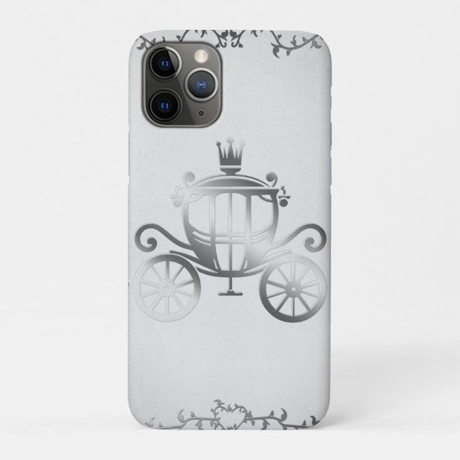 Elegante Silver Carriage Storybook White Princess Case-Mate iPhone Hülle (Rückseite)