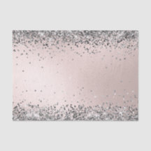 Elegante Silver Glitzer Imitate Metallic Blush Pin
