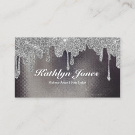 Elegante Silver Gold Dripping Makeup Haair Beauty Visitenkarte