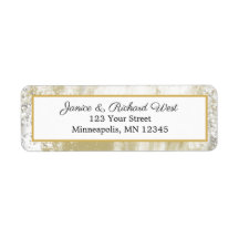 Elegante Silver Gold Frame Hochzeitadresse