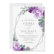 Elegante Silver & Lila Eukalyptus-Hochzeit