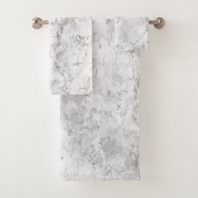 Elegante Silver Marble Badhandtuch Set (Insitu)