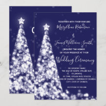 Elegante Silver Navy Weihnachtsbaum Hochzeit