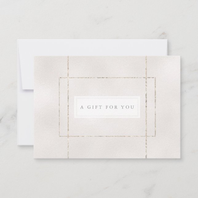 Elegante Silver Pearly Certificate Card (Vorderseite)