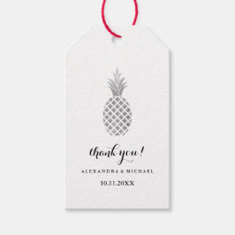 Elegante Silver Pineaple Wedding Geschenkanhänger