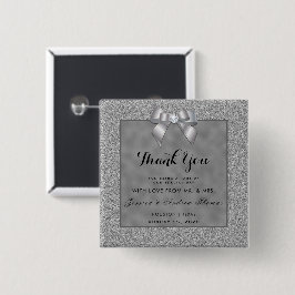 Elegante Silver & Stylish Glitzer Gastgeschenk Hoc Button