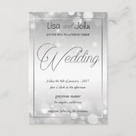 Elegante Silver Wedding Einladung