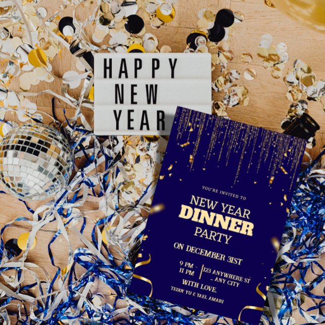 Elegante Silvesterparty-Einladung Einladung ("Your Elegant New Year's Eve Invitation")